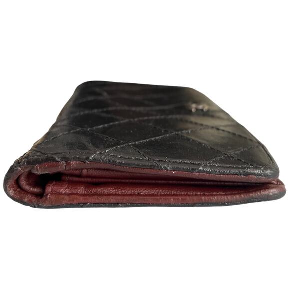 CHANEL Quilted Interlocking CC Logo Black Lambskin Long Wallet SRP: $1600 - Picture 5 of 11